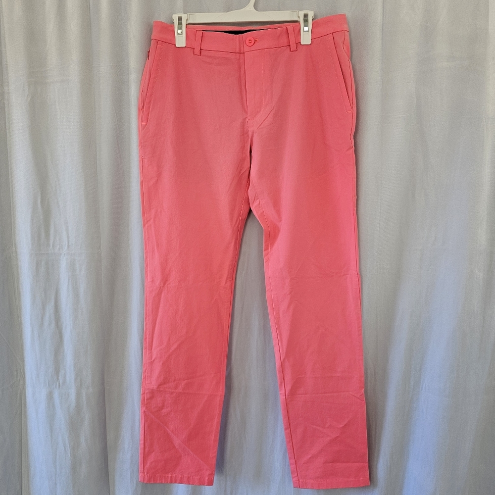 Vineyard Vines x Jim Nantz Pink On The Go (OTG) Performance Pants 32x32 NWT